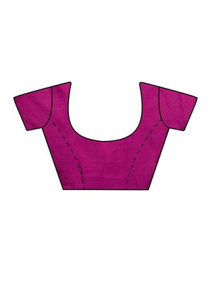 magenta art silk bordered saree with blouse - 15173435 - Standard Image - 2