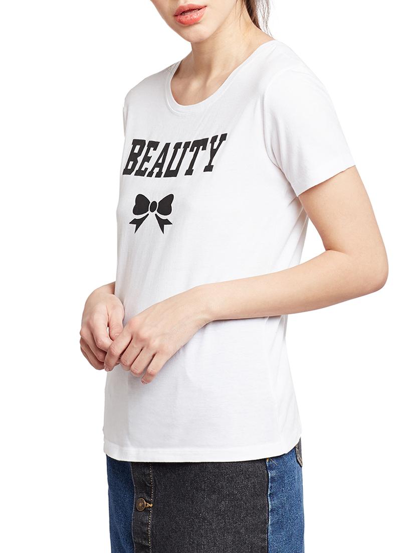 white cotton regular tee - 15173516 - Zoom Image - 2