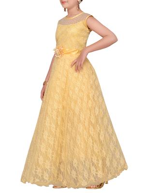 beige net gown - 15175582 - Standard Image - 2