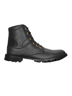 black leatherette high ankle boot - 15175854 - Standard Image - 2