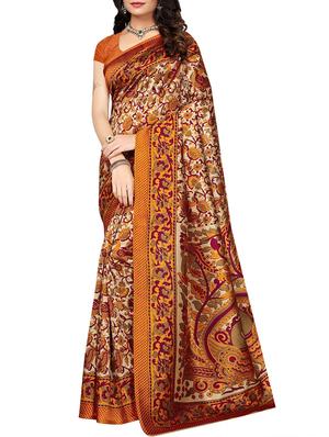 set of 2 multicolor silk blend printed saree combo with blouse - 15176523 - Standard Image - 2