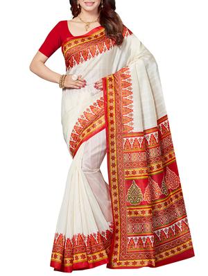 set of 2 multicolor silk blend printed saree combo with blouse - 15176545 - Standard Image - 5