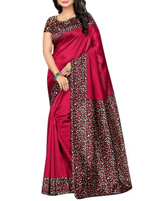 set of 2 multicolor silk blend printed saree combo with blouse - 15176577 - Standard Image - 2