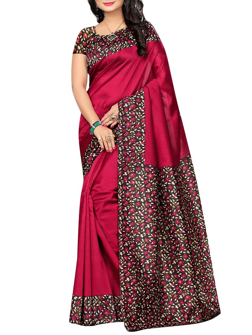 set of 2 multicolor silk blend printed saree combo with blouse - 15176577 - Zoom Image - 2
