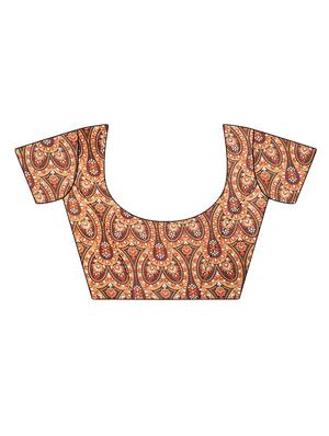 set of 2 multicolor silk blend printed saree combo with blouse - 15176586 - Standard Image - 5
