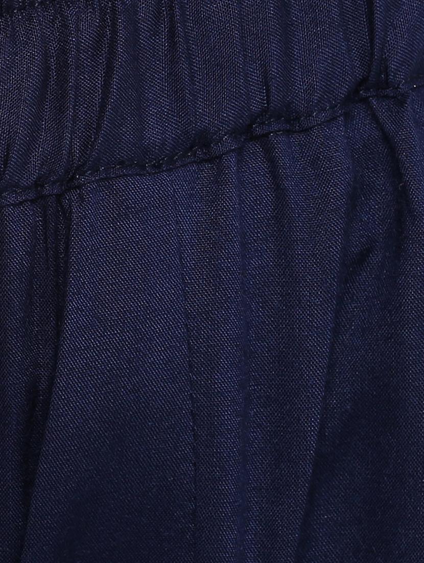 navy blue solid rayon palazzo - 15177110 - Zoom Image - 5