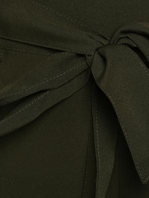 green solid straight palazzo - 15177118 - Standard Image - 5