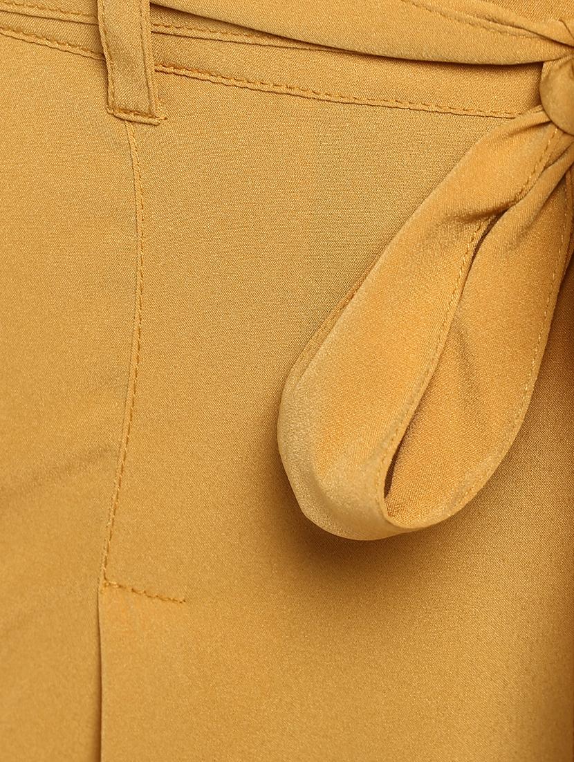 yellow solid straight palazzo - 15177119 - Zoom Image - 5