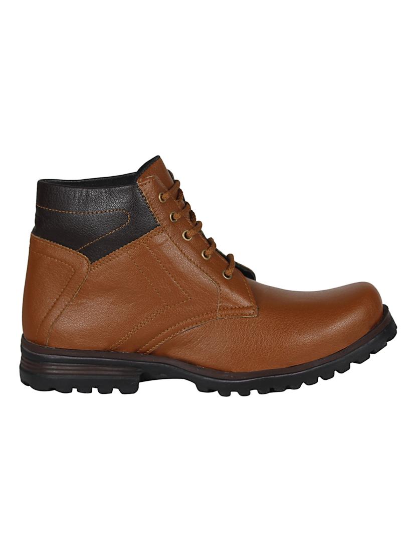 tan leatherette high ankle boot - 15177225 - Zoom Image - 2