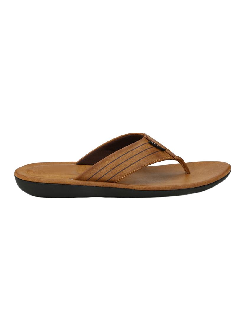 brown Leatherette toe separator slipper - 15177228 - Zoom Image - 2