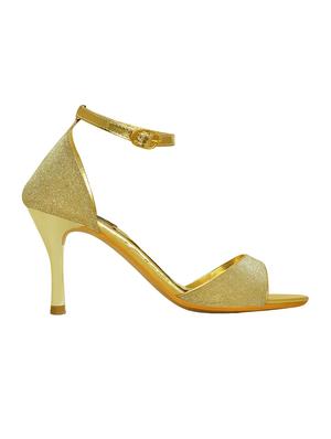 gold faux leather ethnic sandals - 15177309 - Standard Image - 2