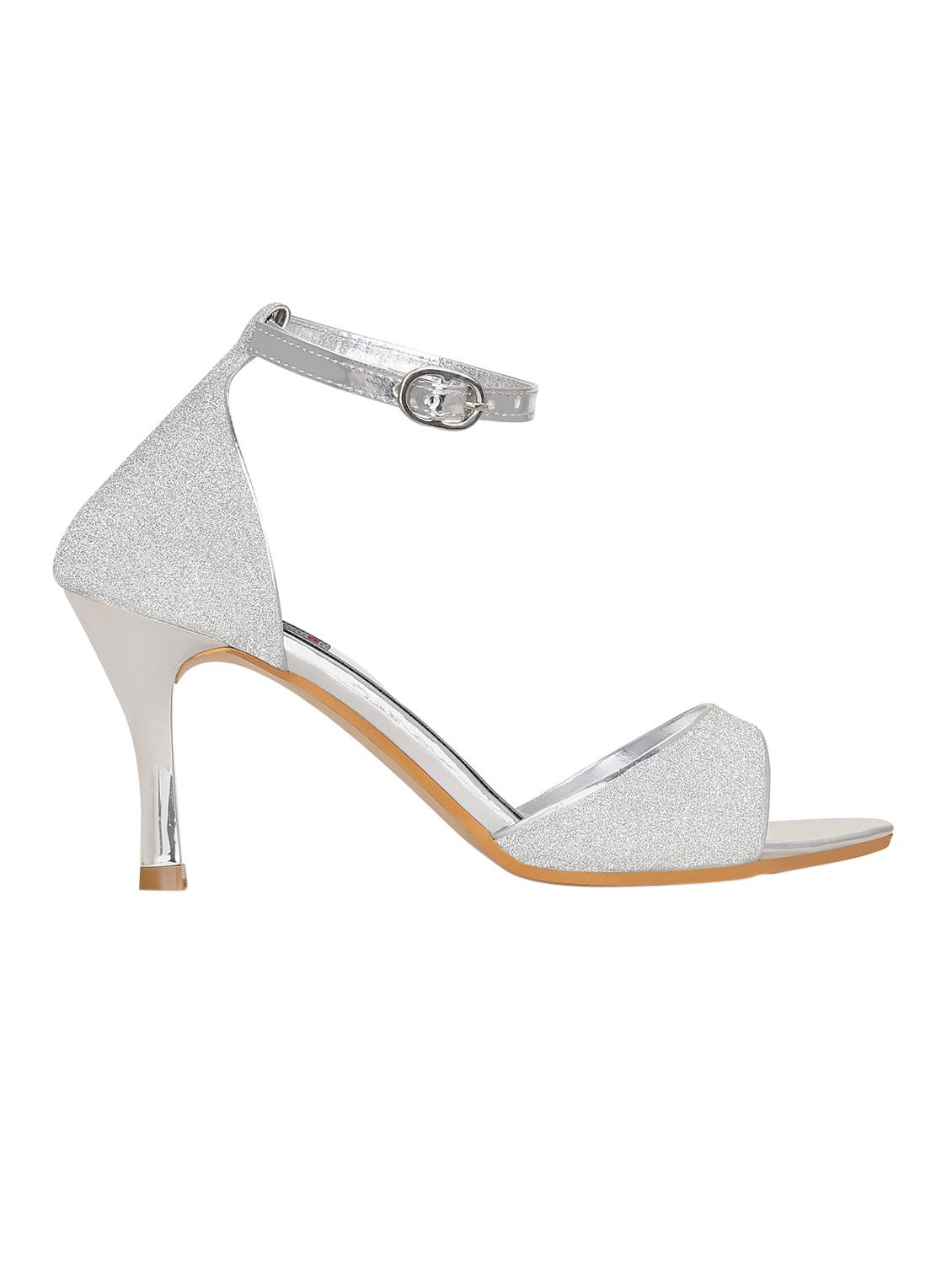 silver faux leather ethnic sandals - 15177310 - Zoom Image - 2