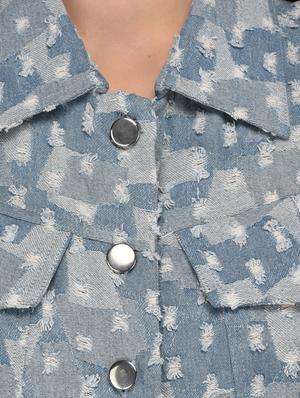 blue sleeveless denim shirt - 15178749 - Standard Image - 5