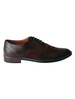 brown leatherette lace-up brouge - 15178783 - Standard Image - 2