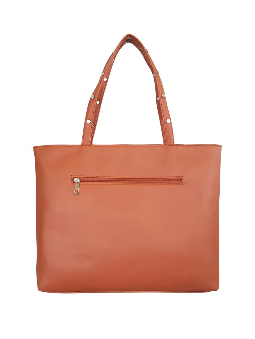 tan leatherette (pu) regular handbag - 15179320 - Zoom Image - 2