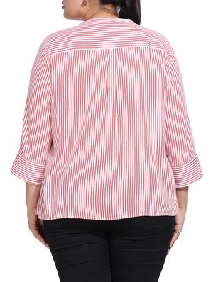 red cotton striped top - 15179499 - Standard Image - 2