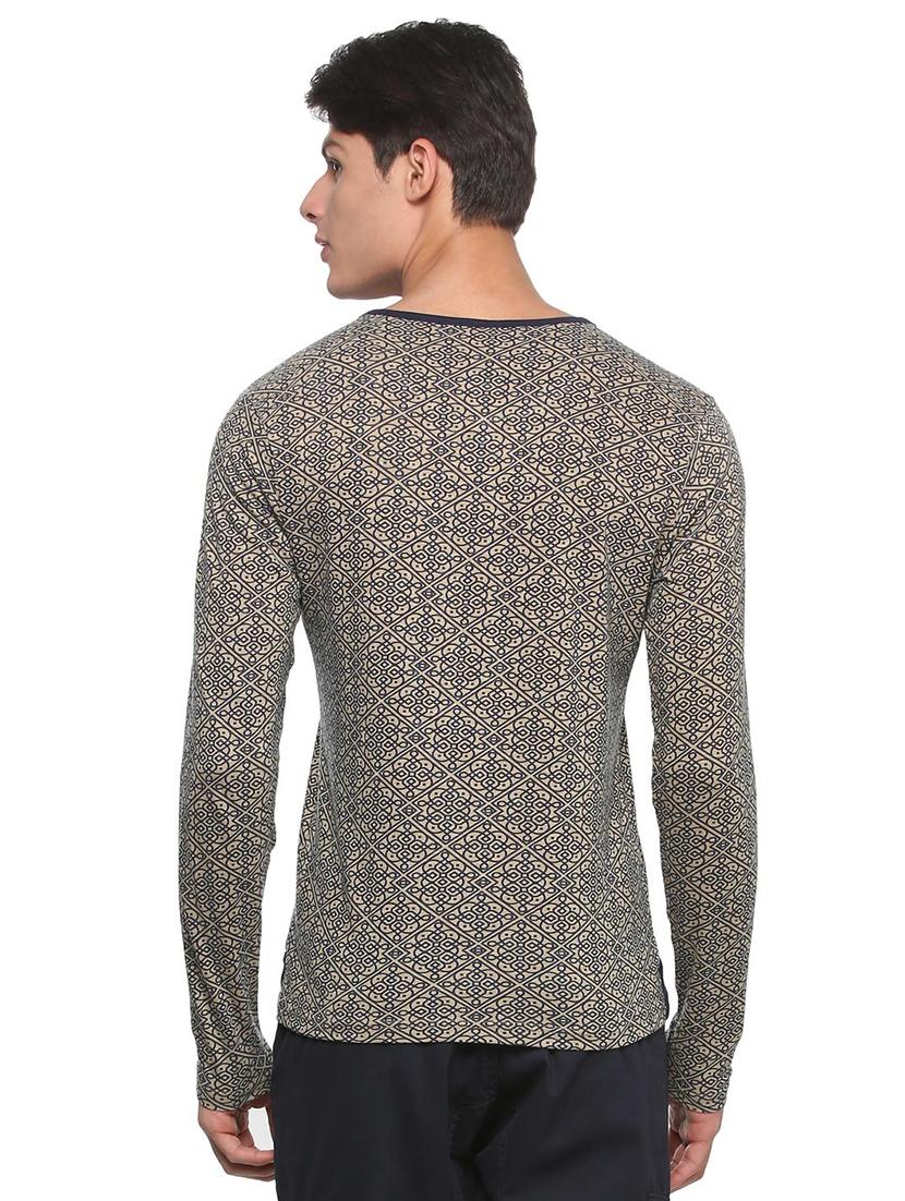 blue cotton all over print t-shirt - 15182057 - Zoom Image - 2