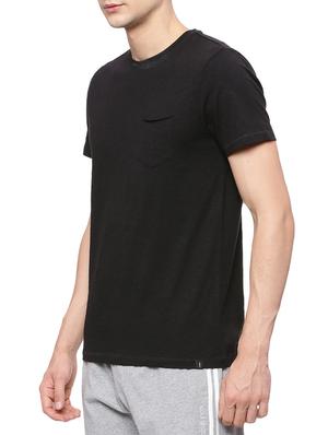 black cotton pocket t-shirt - 15183813 - Standard Image - 2