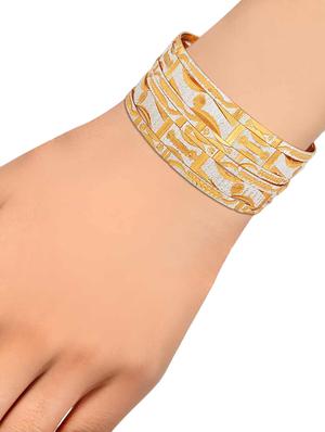 white brass bangle - 15185866 - Standard Image - 2