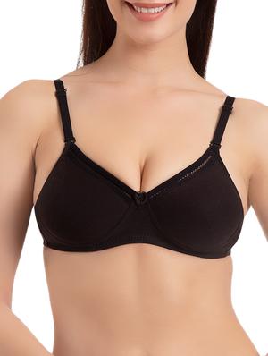 set of 2 black solid lycra bra - 15186549 - Standard Image - 2