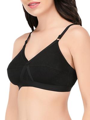 black solid hosery bra - 15186609 - Standard Image - 2