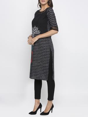 straight printed kurta - 15187141 - Standard Image - 2