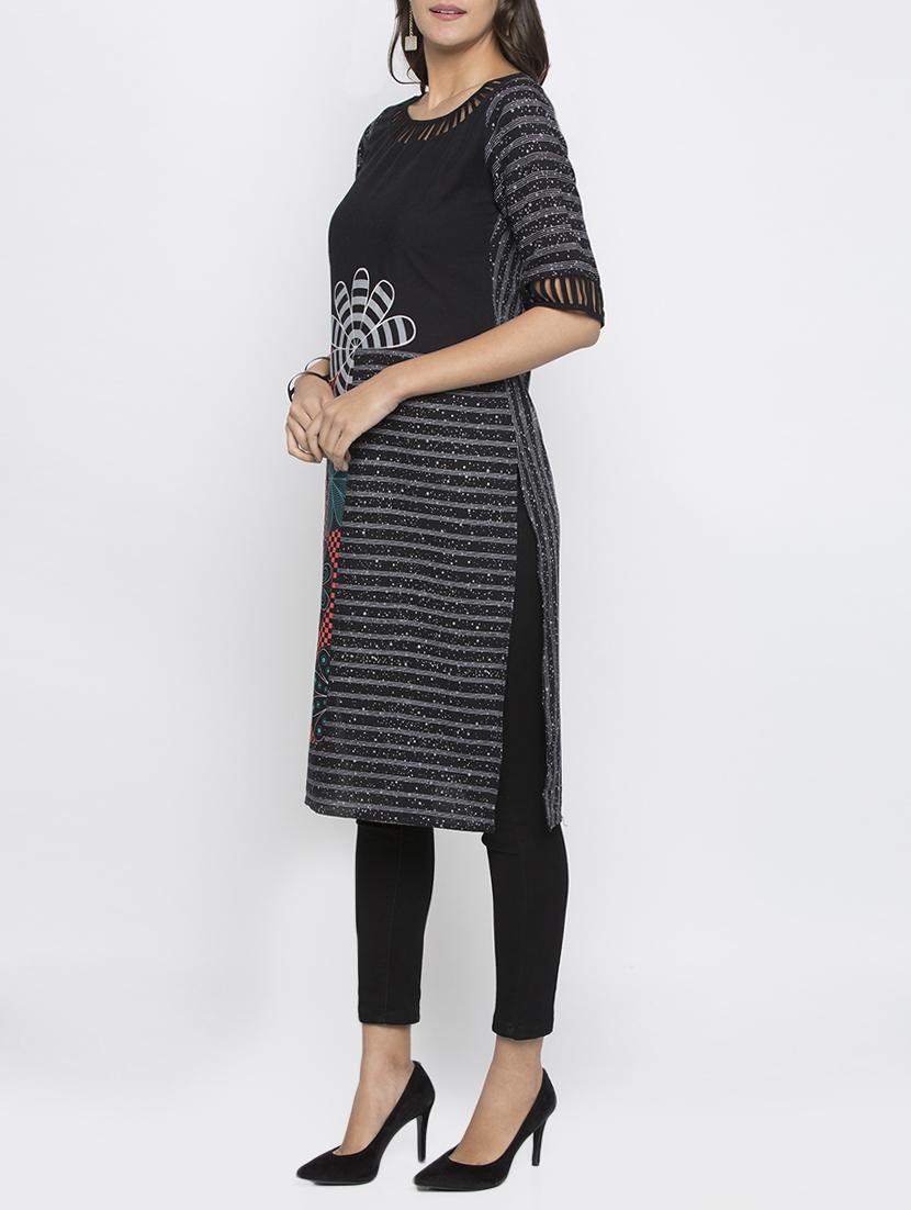 straight printed kurta - 15187141 - Zoom Image - 2
