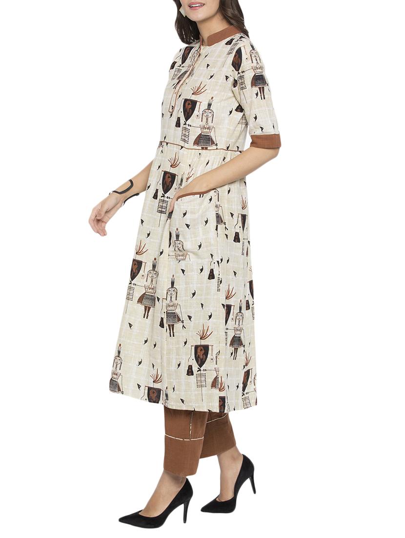 Flared pockets kurta - 15187155 - Zoom Image - 2