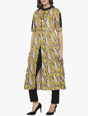 a-line printed kurta - 15187159 - Standard Image - 2