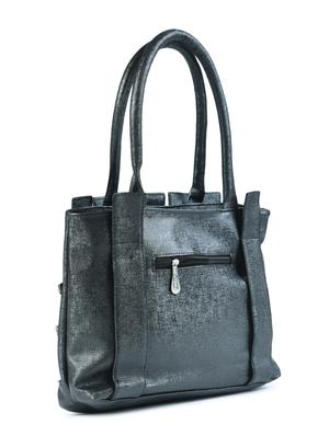 black leatherette regular handbag - 15187185 - Standard Image - 2