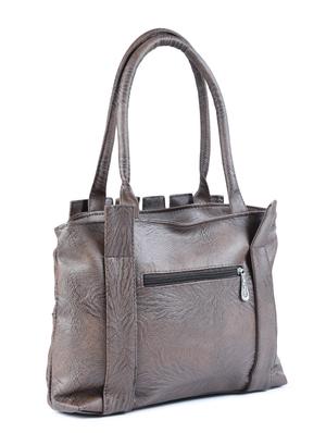 grey leatherette regular handbag - 15187187 - Standard Image - 2