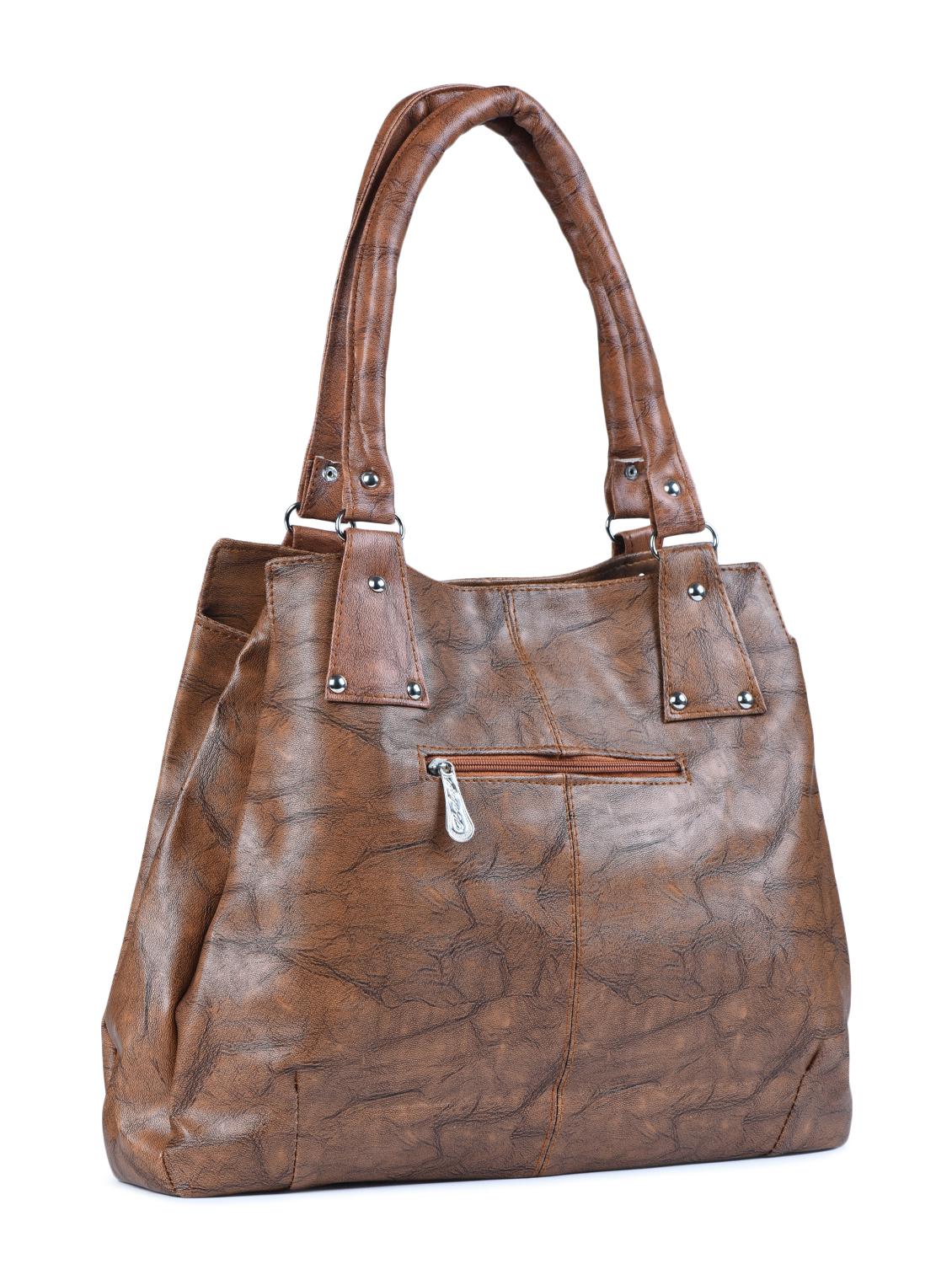 brown leatherette regular handbag - 15187201 - Zoom Image - 2