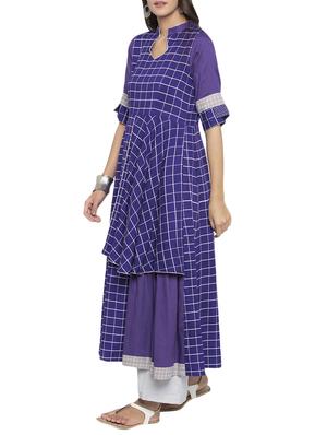 Layered checkered kurta - 15187219 - Standard Image - 2