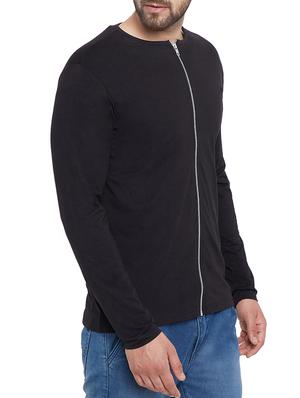 black cotton blend casual jacket - 15187336 - Standard Image - 2