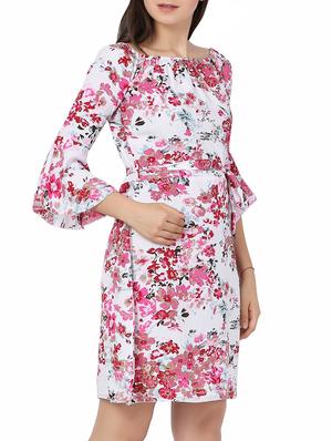 Off Shoulder belted dress - 15187354 - Standard Image - 2