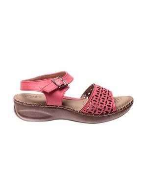 maroon ankle strap sandal - 15189879 - Standard Image - 2