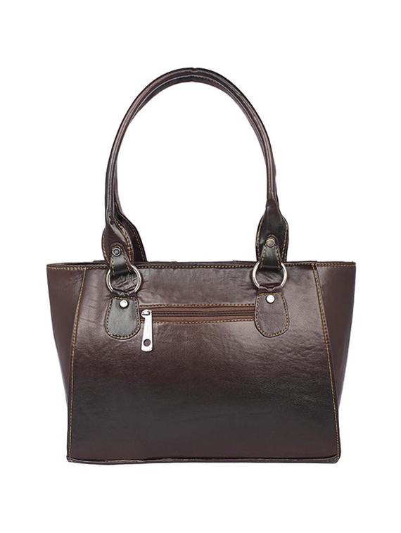brown leatherette regular handbag - 15189938 - Zoom Image - 2