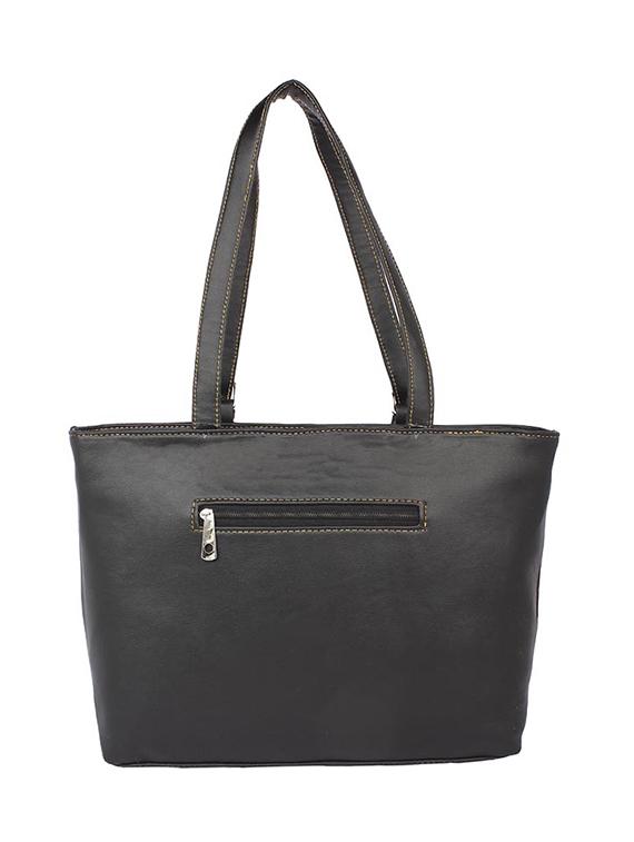 black leatherette regular handbag - 15189939 - Zoom Image - 2