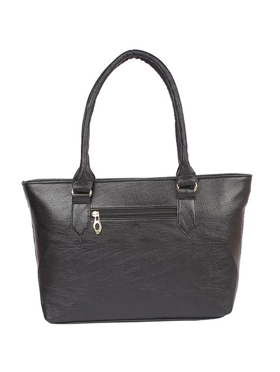 black leatherette regular handbag - 15189943 - Zoom Image - 2
