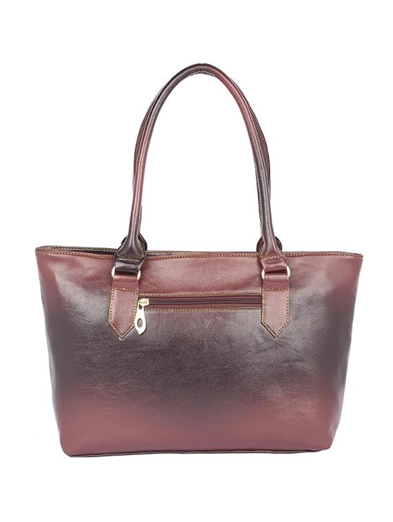 maroon leatherette (pu) regular handbag - 15189946 - Zoom Image - 2