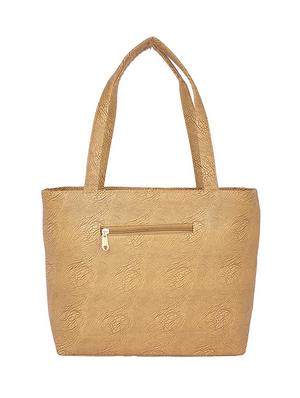 beige leatherette (pu) regular handbag - 15189989 - Standard Image - 2