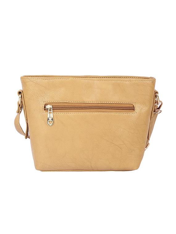 beige leatherette (pu) regular sling bag - 15189996 - Zoom Image - 2