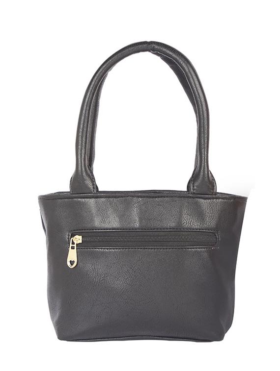 black leatherette (pu) regular handbag - 15190005 - Zoom Image - 2