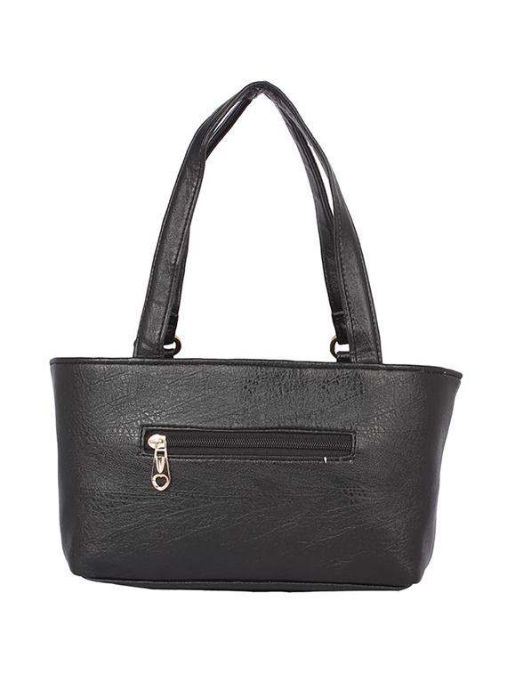 black leatherette (pu) regular handbag - 15190012 - Zoom Image - 2