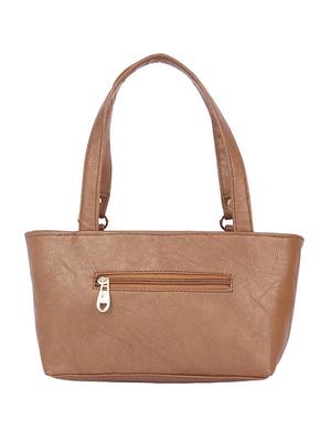 brown leatherette (pu) regular handbag - 15190016 - Standard Image - 2