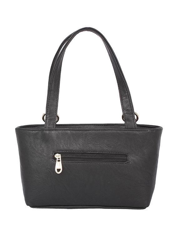 black leatherette (pu) regular handbag - 15190020 - Zoom Image - 2