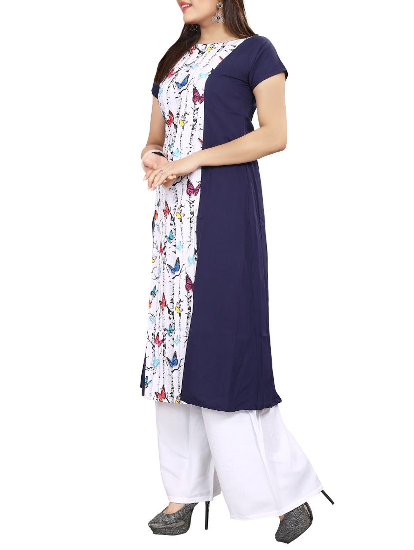 double slit a-line kurta - 15191370 - Zoom Image - 2