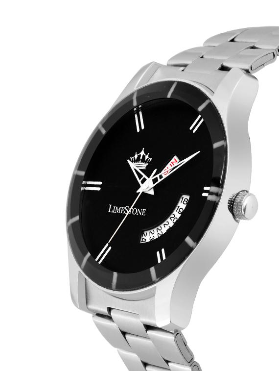 LimeStone Black Wolf Day and Date functioning Analog Watch for Boys/Men - 15191557 - Zoom Image - 2
