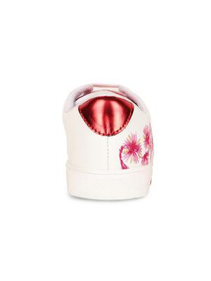 white leatherette laceup sneakers - 15193658 - Standard Image - 2