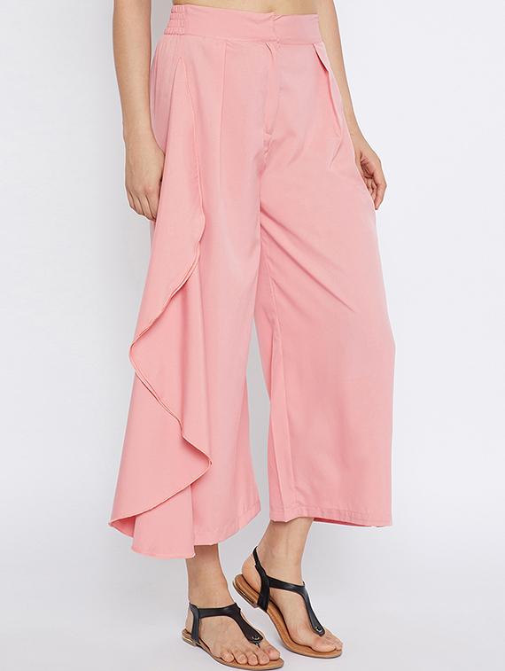 pink solid palazzo - 15194486 - Zoom Image - 2